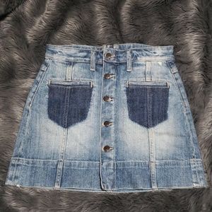 Denim high waisted skirt